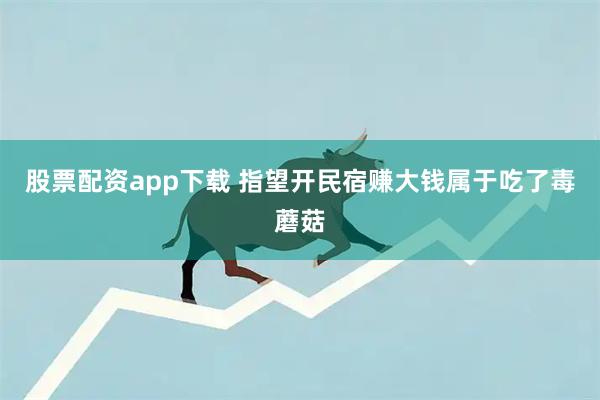 股票配资app下载 指望开民宿赚大钱属于吃了毒蘑菇